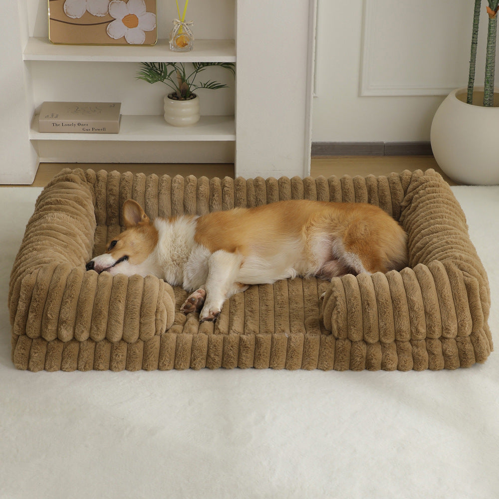 Orthopedic Dog & Cat Bed – Warm Plush Pet Mat for Ultimate Comfor