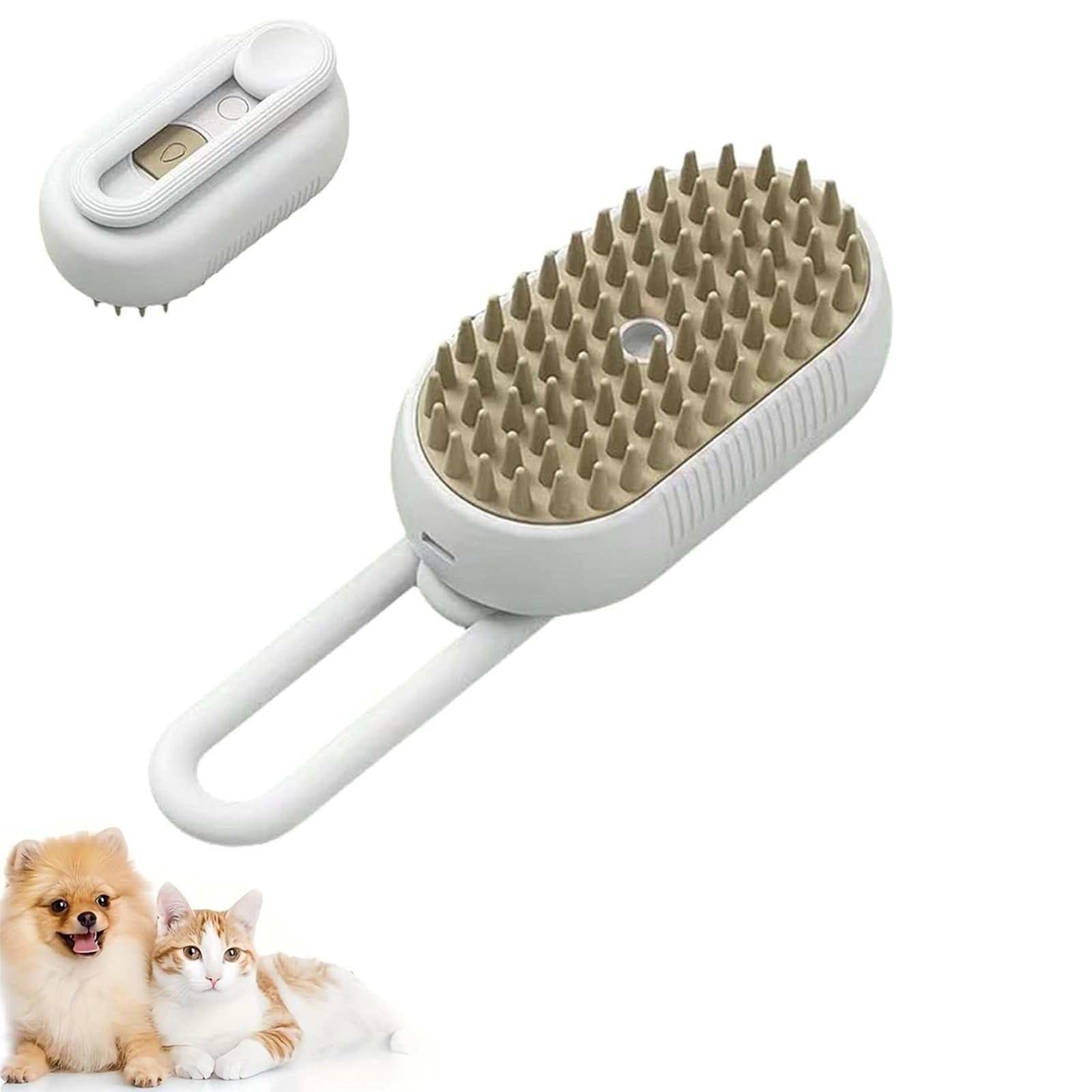 3-in-1 Pet Steam Brush – De-Shedding, Cleaning & Massage Comb for Cats