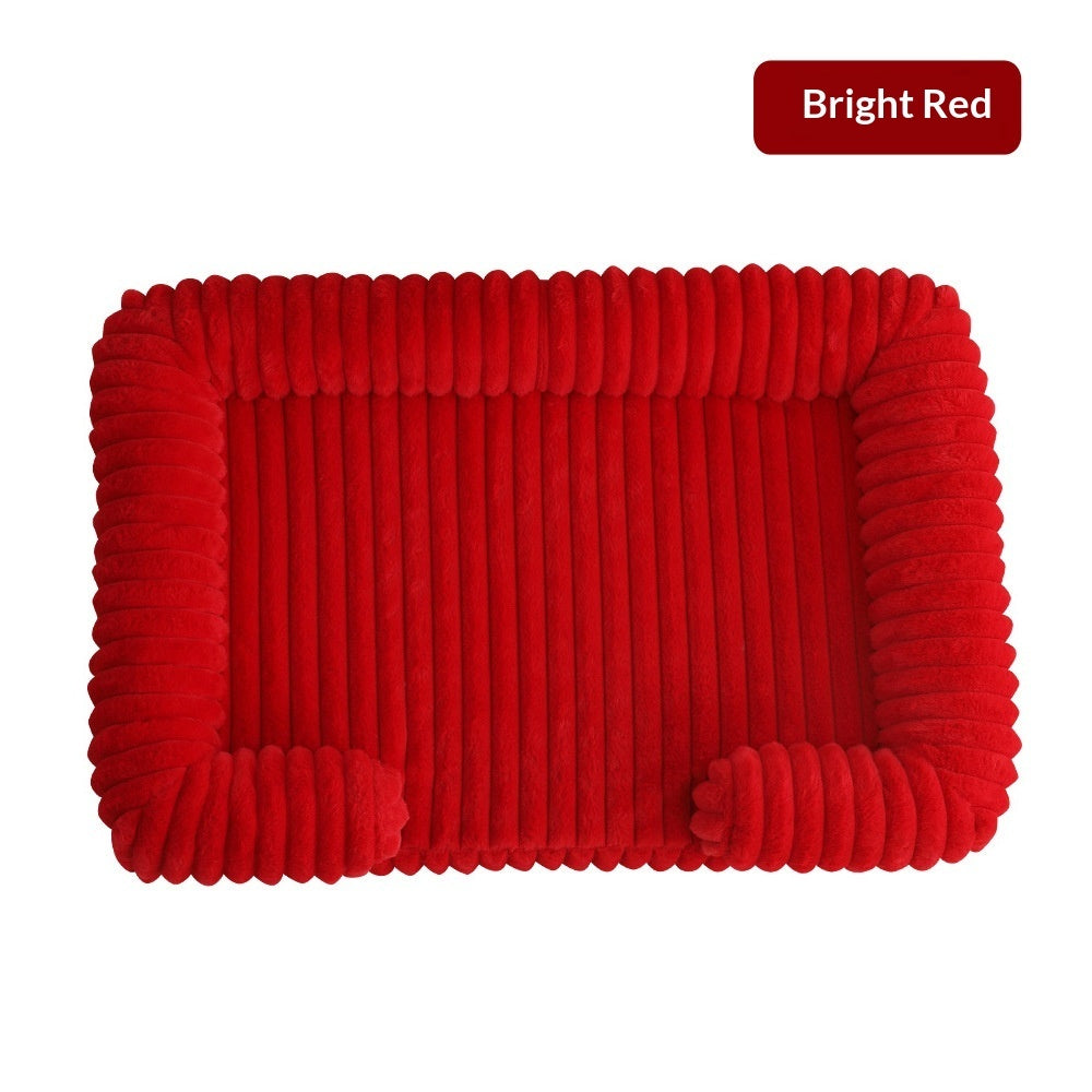 Orthopedic Dog & Cat Bed – Warm Plush Pet Mat for Ultimate Comfor