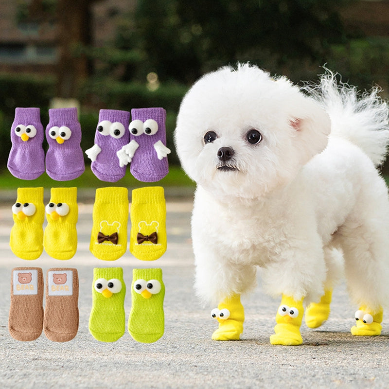 Cute Anti-Slip Pet Socks for Dogs & Cats