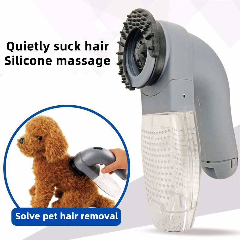 Portable Electric Pet Grooming Vacuum – Hair Remover & Massage Brush