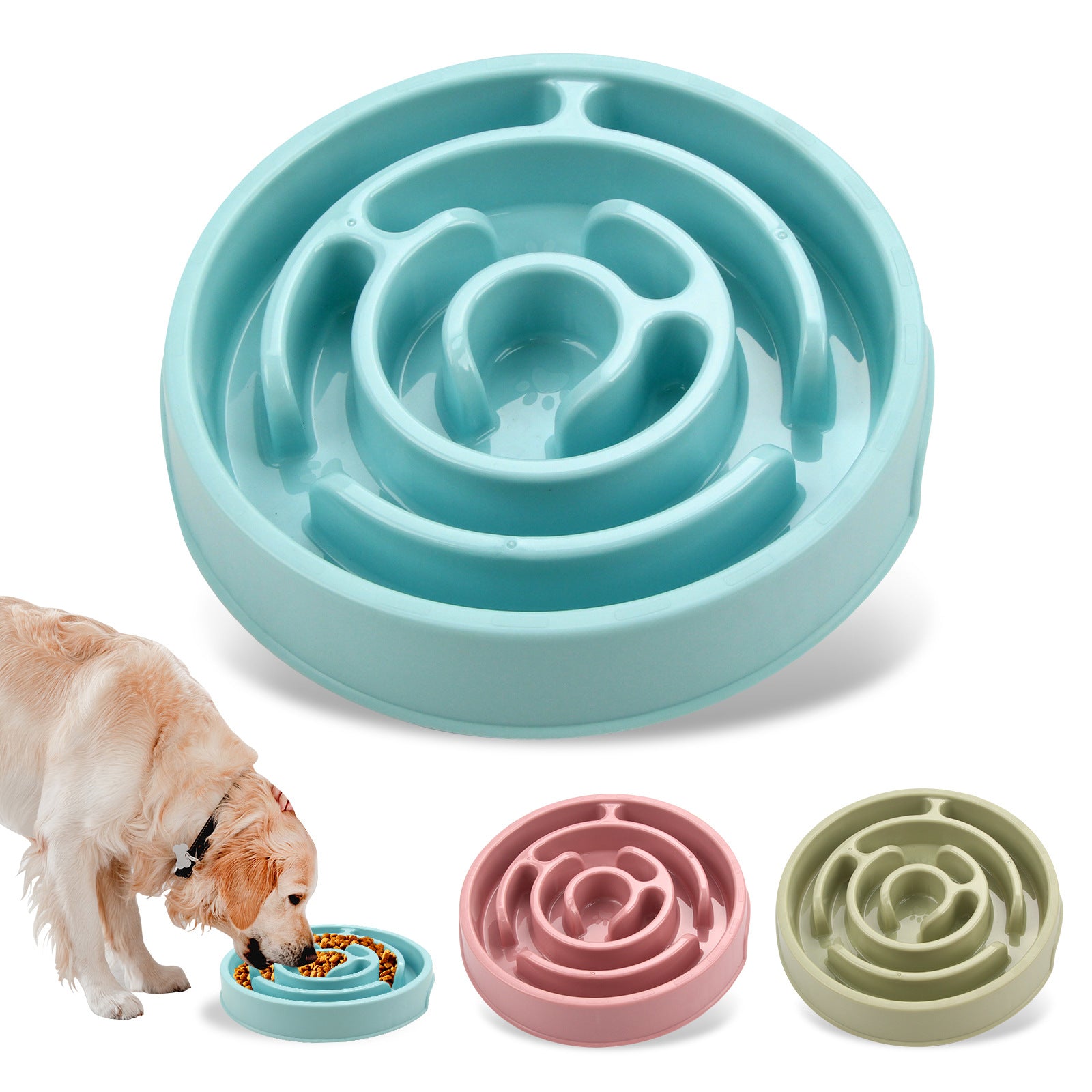 Silicone Slow Feeder Dog Bowl (Anti-Choking)
